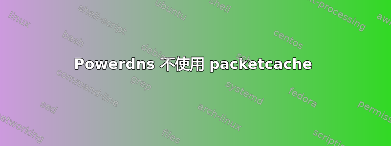 Powerdns 不使用 packetcache