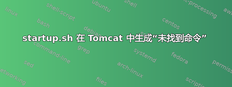 startup.sh 在 Tomcat 中生成“未找到命令”