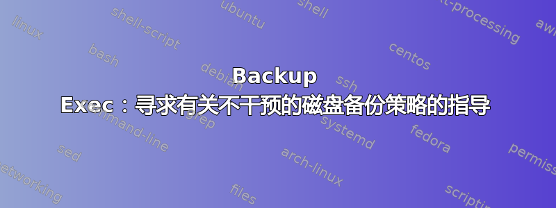 Backup Exec：寻求有关不干预的磁盘备份策略的指导