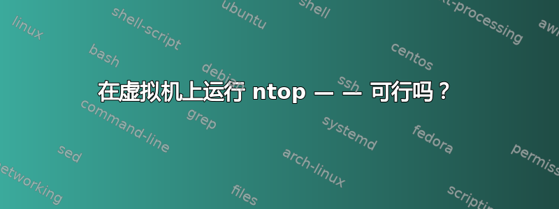 在虚拟机上运行 ntop — — 可行吗？