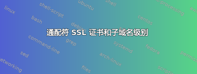 通配符 SSL 证书和子域名级别