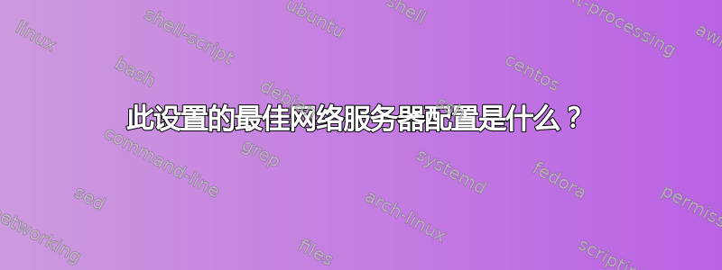 此设置的最佳网络服务器配置是什么？