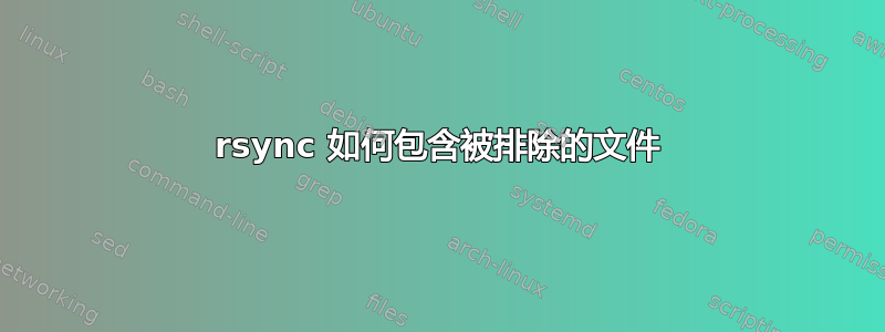 rsync 如何包含被排除的文件