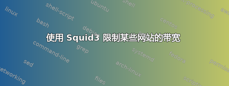 使用 Squid3 限制某些网站的带宽