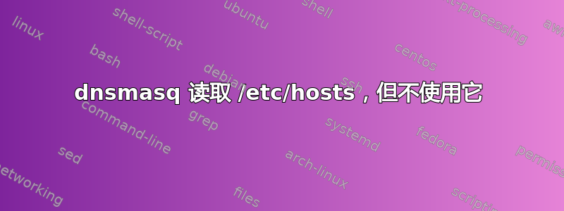 dnsmasq 读取 /etc/hosts，但不使用它