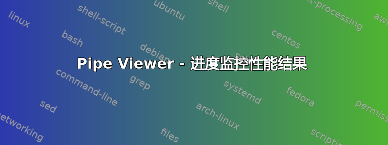 Pipe Viewer - 进度监控性能结果