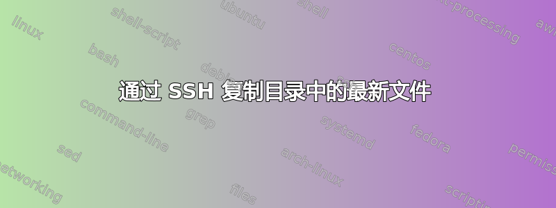 通过 SSH 复制目录中的最新文件