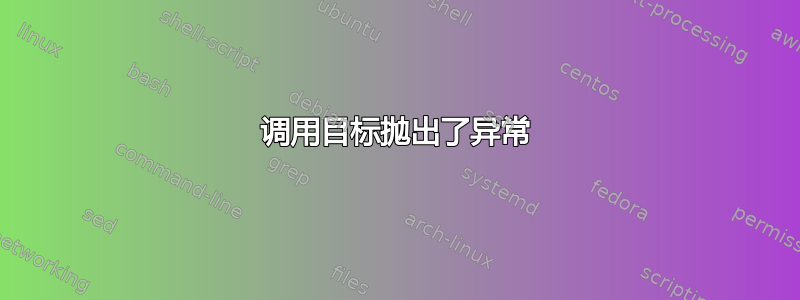 调用目标抛出了异常