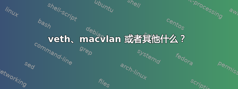 veth、macvlan 或者其他什么？