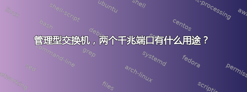 管理型交换机，两个千兆端口有什么用途？