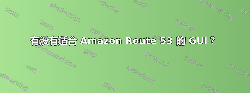 有没有适合 Amazon Route 53 的 GUI？