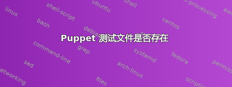 Puppet 测试文件是否存在