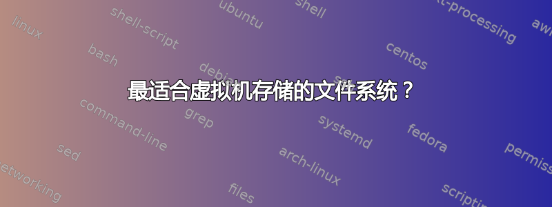 最适合虚拟机存储的文件系统？