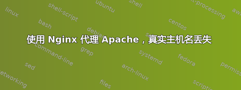 使用 Nginx 代理 Apache，真实主机名丢失