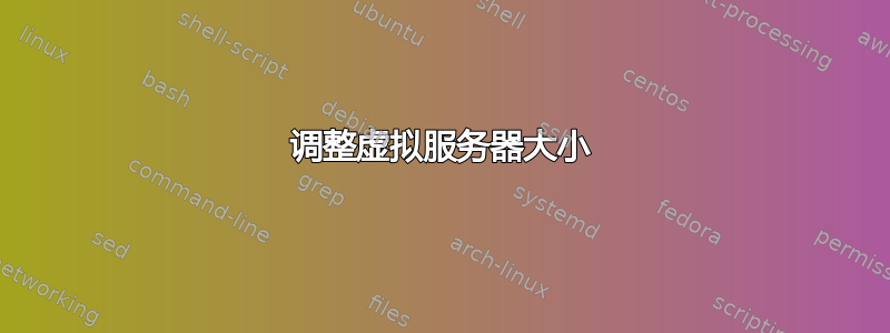 调整虚拟服务器大小