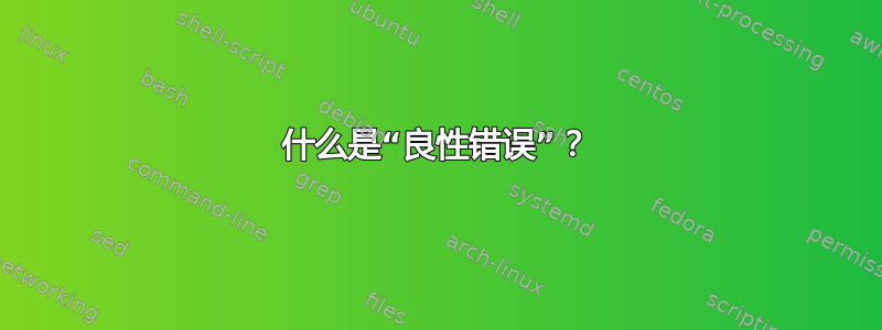 什么是“良性错误”？