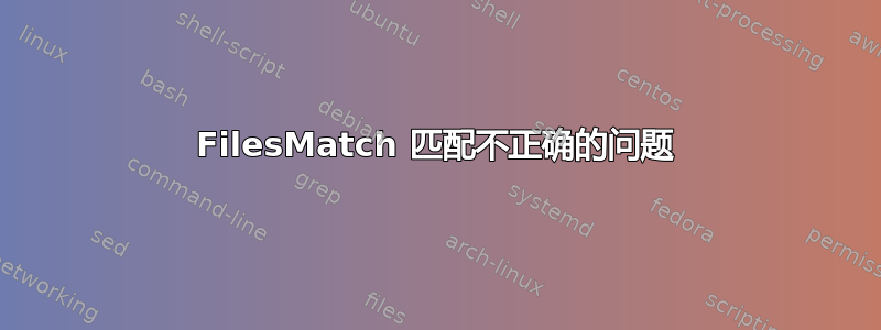 FilesMatch 匹配不正确的问题