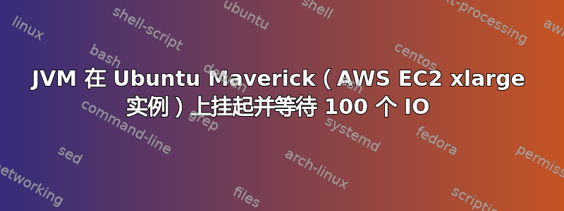 JVM 在 Ubuntu Maverick（AWS EC2 xlarge 实例）上挂起并等待 100 个 IO