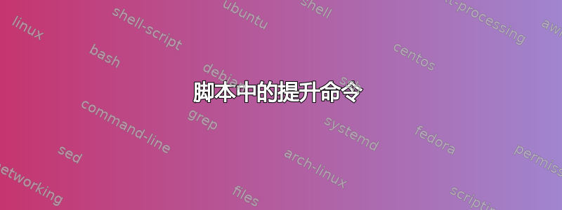 脚本中的提升命令