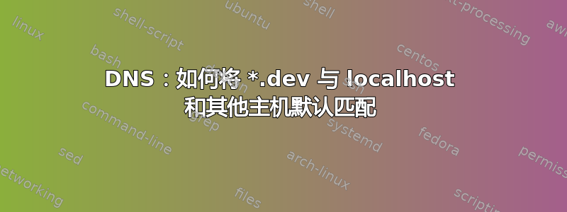 DNS：如何将 *.dev 与 localhost 和其他主机默认匹配