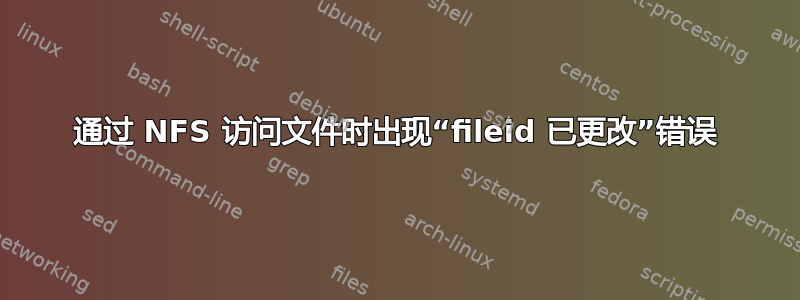 通过 NFS 访问文件时出现“fileid 已更改”错误