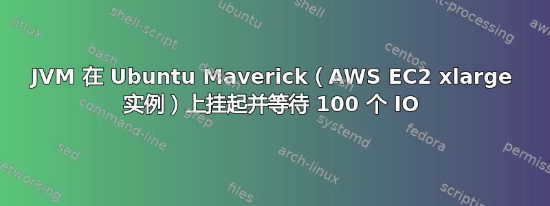 JVM 在 Ubuntu Maverick（AWS EC2 xlarge 实例）上挂起并等待 100 个 IO