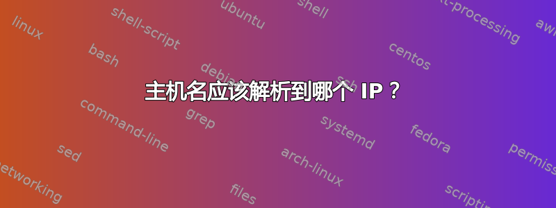 主机名应该解析到哪个 IP？