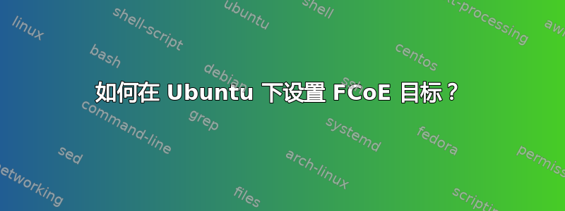 如何在 Ubuntu 下设置 FCoE 目标？