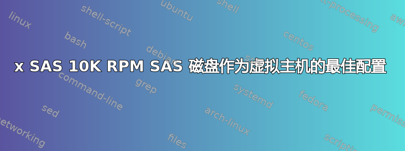 6x SAS 10K RPM SAS 磁盘作为虚拟主机的最佳配置