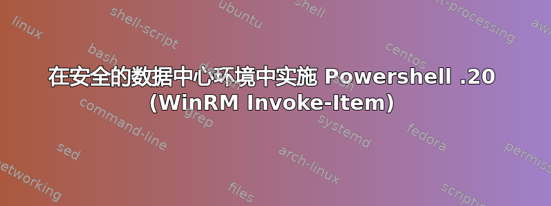 在安全的数据中心环境中实施 Powershell .20 (WinRM Invoke-Item)