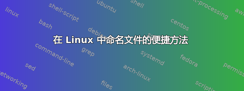 在 Linux 中命名文件的便捷方法