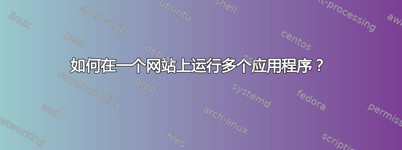 如何在一个网站上运行多个应用程序？