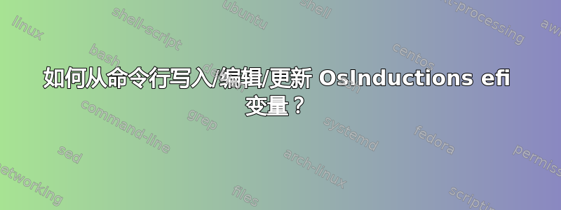 如何从命令行写入/编辑/更新 OsInductions efi 变量？