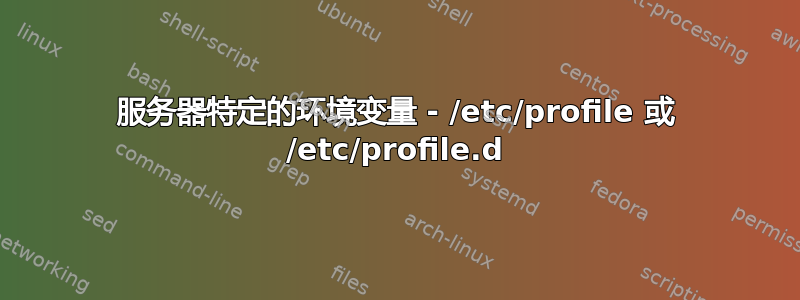 服务器特定的环境变量 - /etc/profile 或 /etc/profile.d