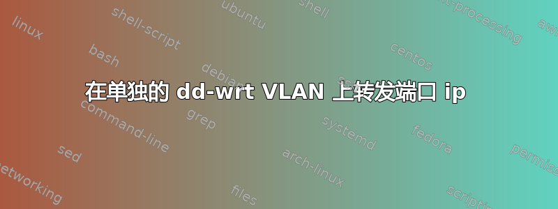 在单独的 dd-wrt ​​VLAN 上转发端口 ip