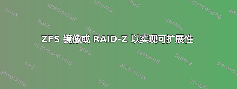 ZFS 镜像或 RAID-Z 以实现可扩展性