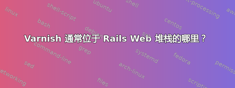 Varnish 通常位于 Rails Web 堆栈的哪里？