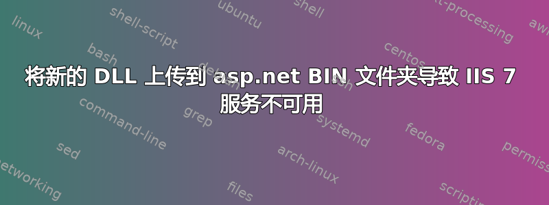 将新的 DLL 上传到 asp.net BIN 文件夹导致 IIS 7 服务不可用