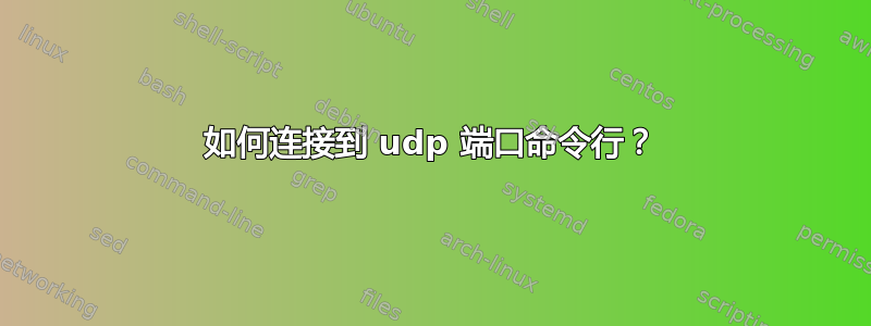 如何连接到 udp 端口​​命令行？