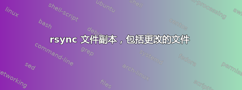 rsync 文件副本，包括更改的文件