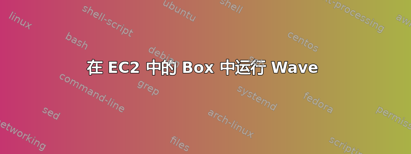 在 EC2 中的 Box 中运行 Wave