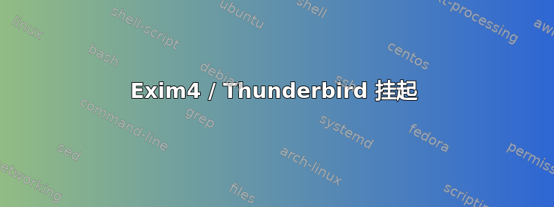 Exim4 / Thunderbird 挂起