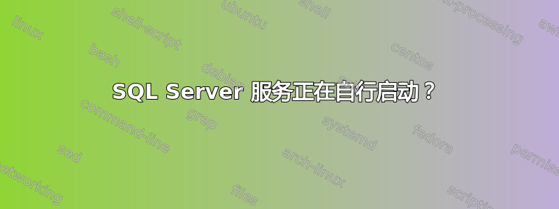 SQL Server 服务正在自行启动？