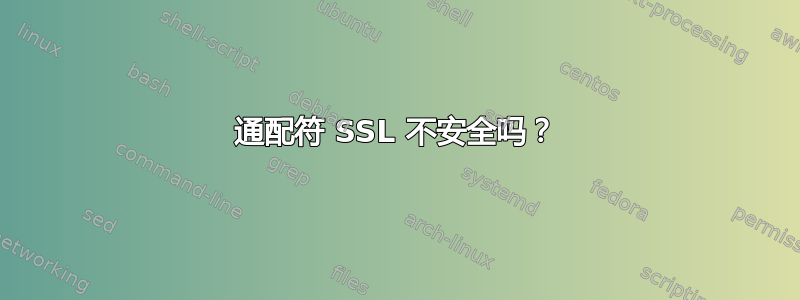 通配符 SSL 不安全吗？