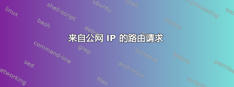 来自公网 IP 的路由请求