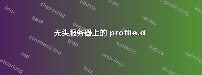 无头服务器上的 profile.d