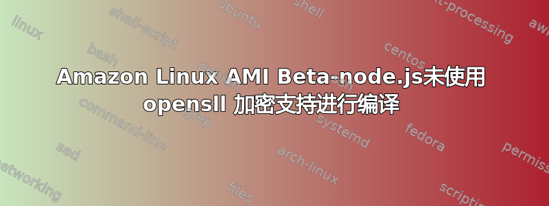 Amazon Linux AMI Beta-node.js未使用 opensll 加密支持进行编译