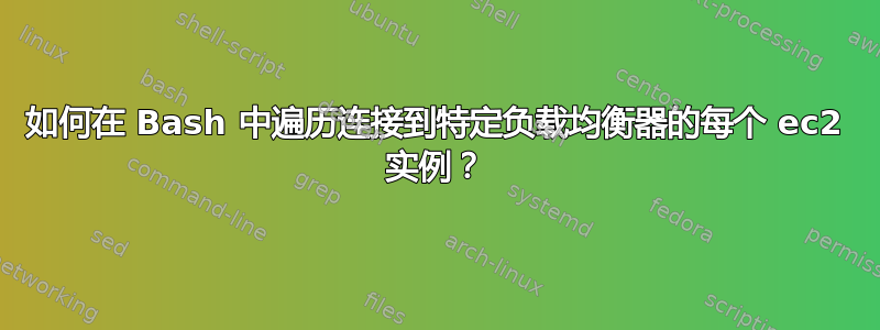 如何在 Bash 中遍历连接到特定负载均衡器的每个 ec2 实例？