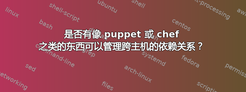 是否有像 puppet 或 chef 之类的东西可以管理跨主机的依赖关系？