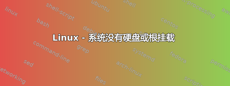 Linux - 系统没有硬盘或根挂载